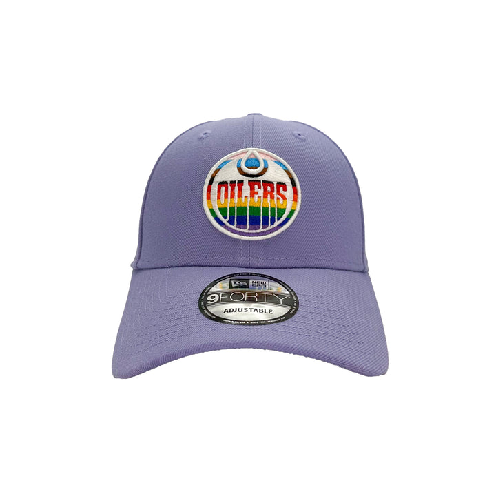 Edmonton Oilers New Era Pride Lavender 9FORTY Adjustable Hat