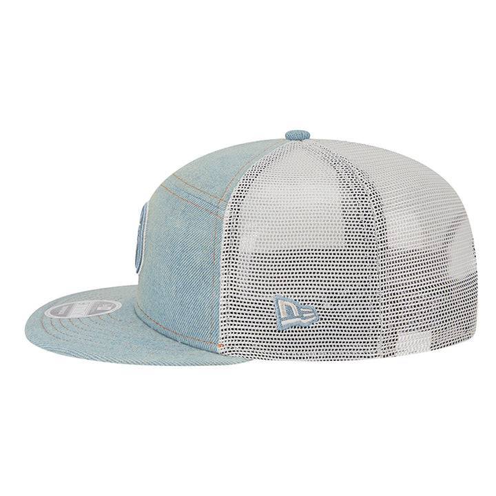 Edmonton Oilers New Era Light Denim 9FIFTY Mesh Snapback Hat