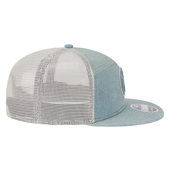 Edmonton Oilers New Era Light Denim 9FIFTY Mesh Snapback Hat
