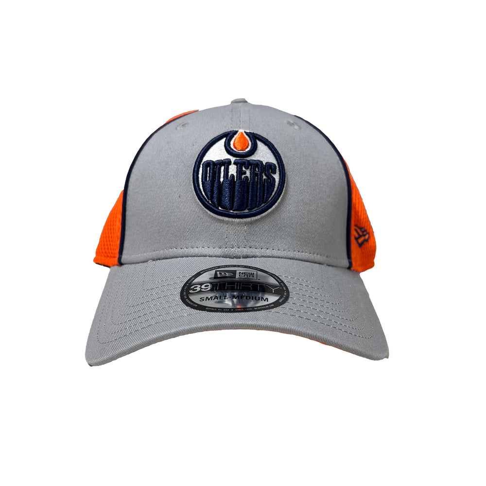 Edmonton Oilers FLANNEL SNAPBACK Grey-Orange Hat by New Era