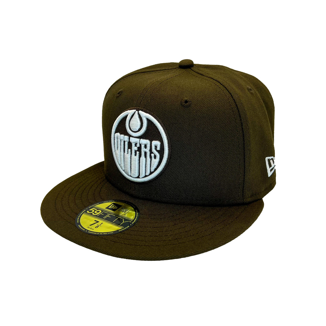Edmonton Oilers New Era Brown Milk Chocolate 59FIFTY Fitted Hat