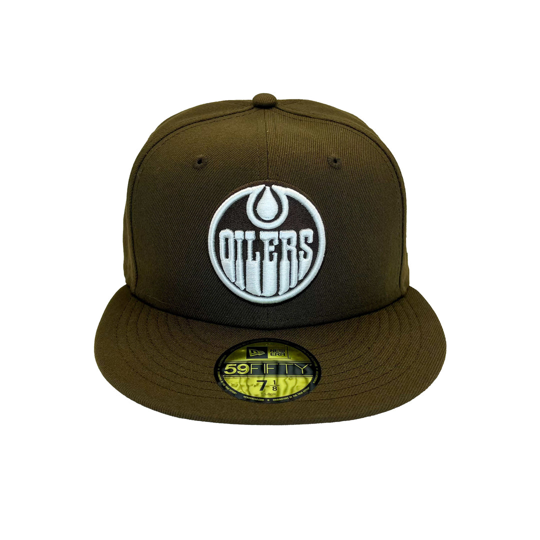 Edmonton Oilers New Era Brown Milk Chocolate 59FIFTY Fitted Hat