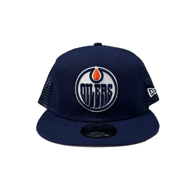 Edmonton Oilers New Era Navy 9FIFTY Mesh Snapback Hat