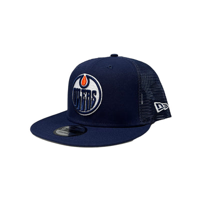 Edmonton Oilers New Era Navy 9FIFTY Mesh Snapback Hat