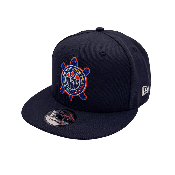 Edmonton Oilers New Era Navy Turtle Island 9FIFTY Snapback Hat