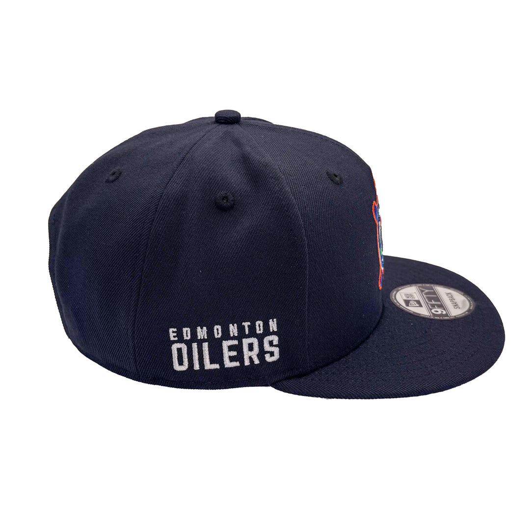 Edmonton Oilers New Era Navy Turtle Island 9FIFTY Snapback Hat
