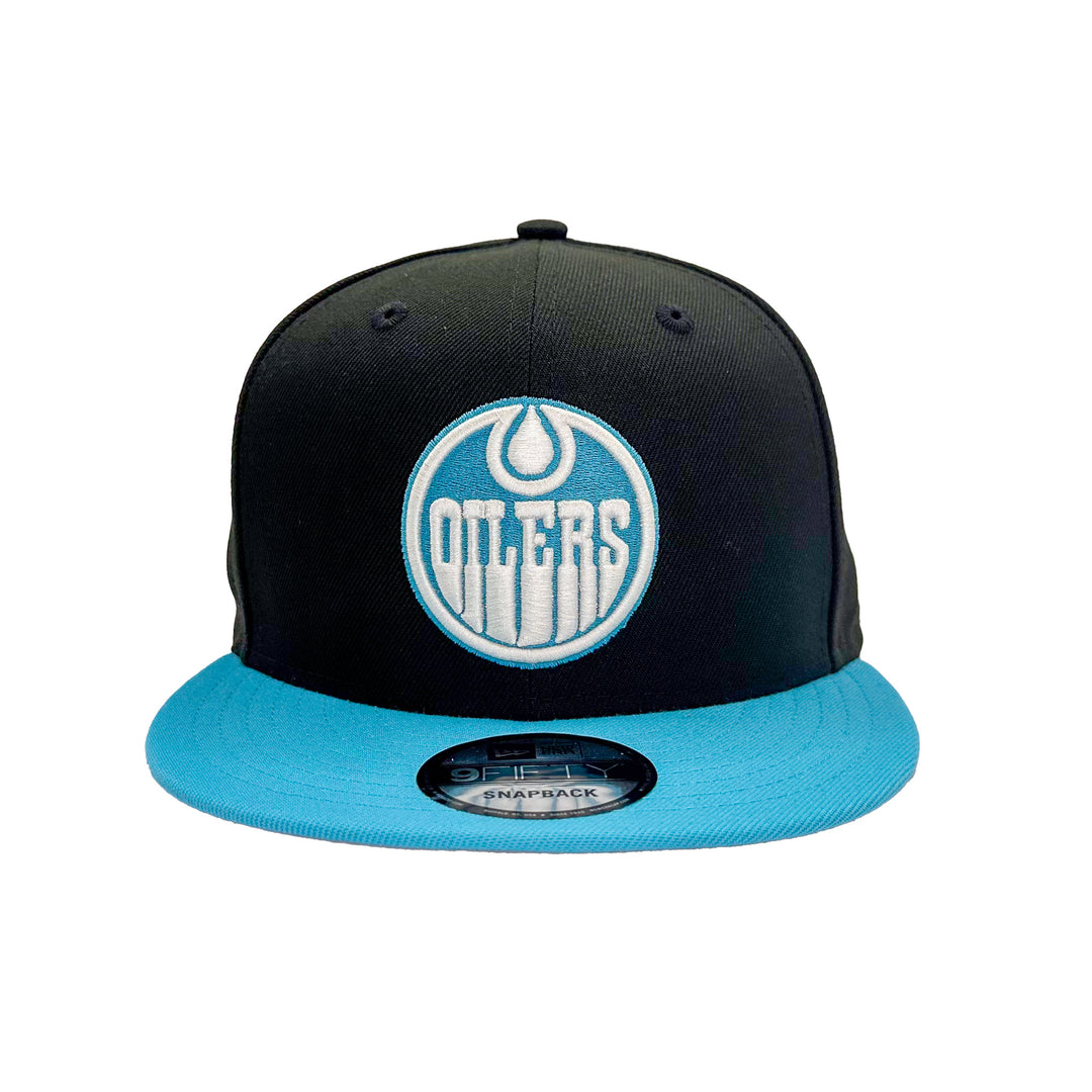 Edmonton Oilers New Era Blue Northern Lights 9FIFTY Snapback Hat