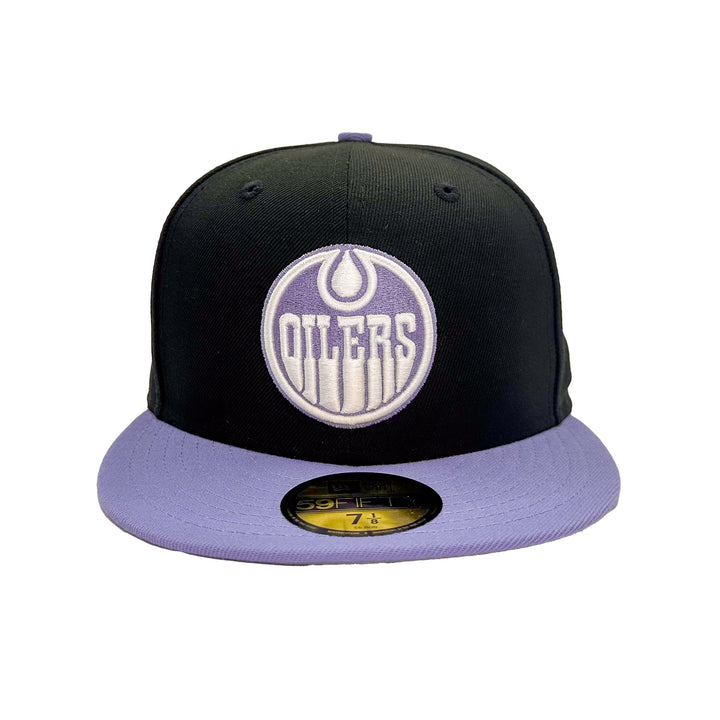 Edmonton Oilers New Era Purple Northern Lights 59FIFTY Fitted Hat