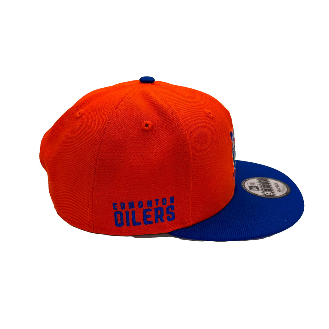 Edmonton Oilers New Era Orange & Blue Turtle Island 9FIFTY Snapback Hat