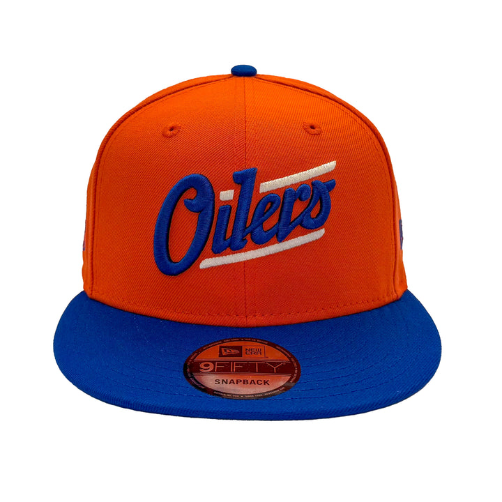 Edmonton Oilers New Era Orange & Royal 9FIFTY Alternate Logo Snapback Hat