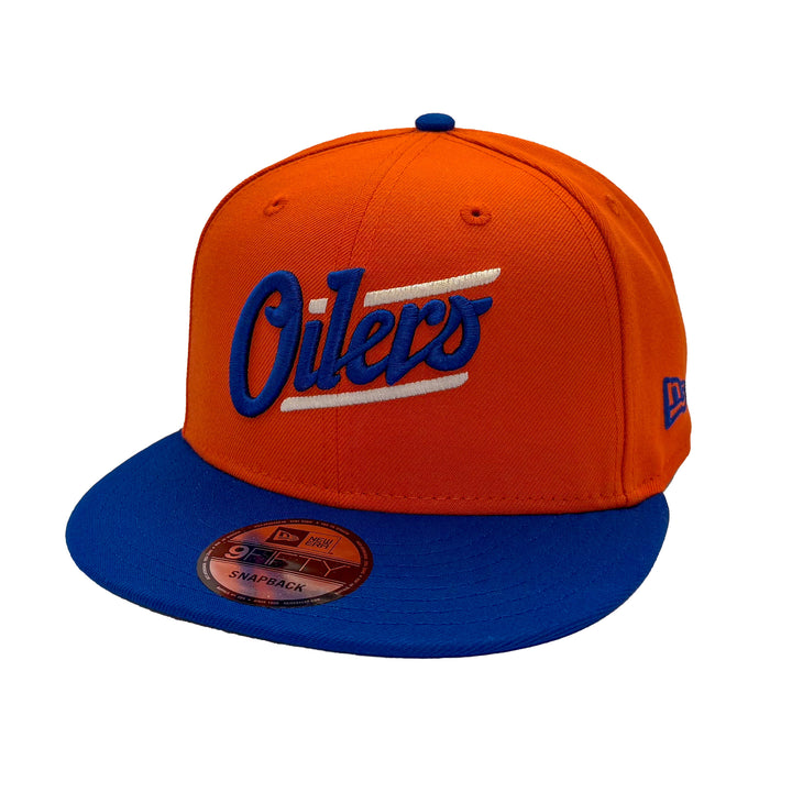Edmonton Oilers New Era Orange & Royal 9FIFTY Alternate Logo Snapback Hat