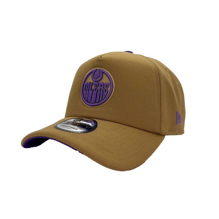 Edmonton Oilers New Era Khaki PB&J 9FORTY A-Frame Snapback Hat