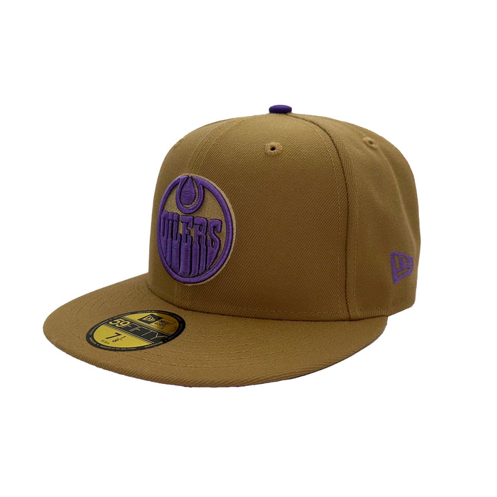 Edmonton Oilers New Era Khaki PB&J Peanut Butter 59FIFTY Fitted Hat