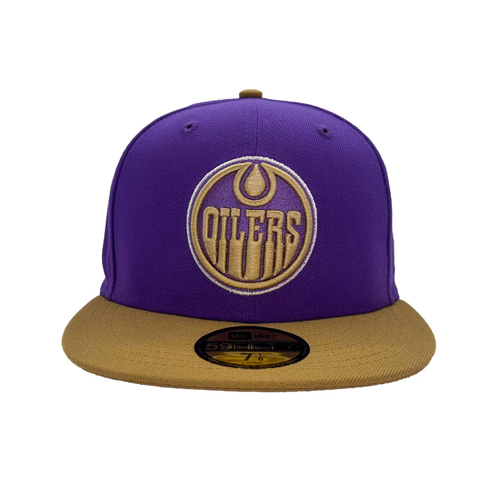 Edmonton Oilers New Era Purple & Khaki PB&J 59FIFTY Fitted Hat