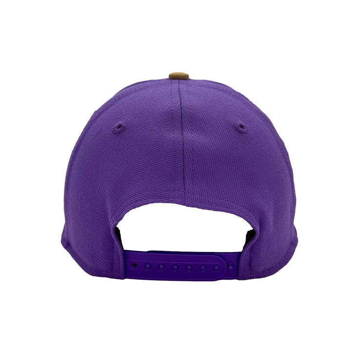 Edmonton Oilers New Era Khaki & Purple PB&J 9FORTY Snapback Hat