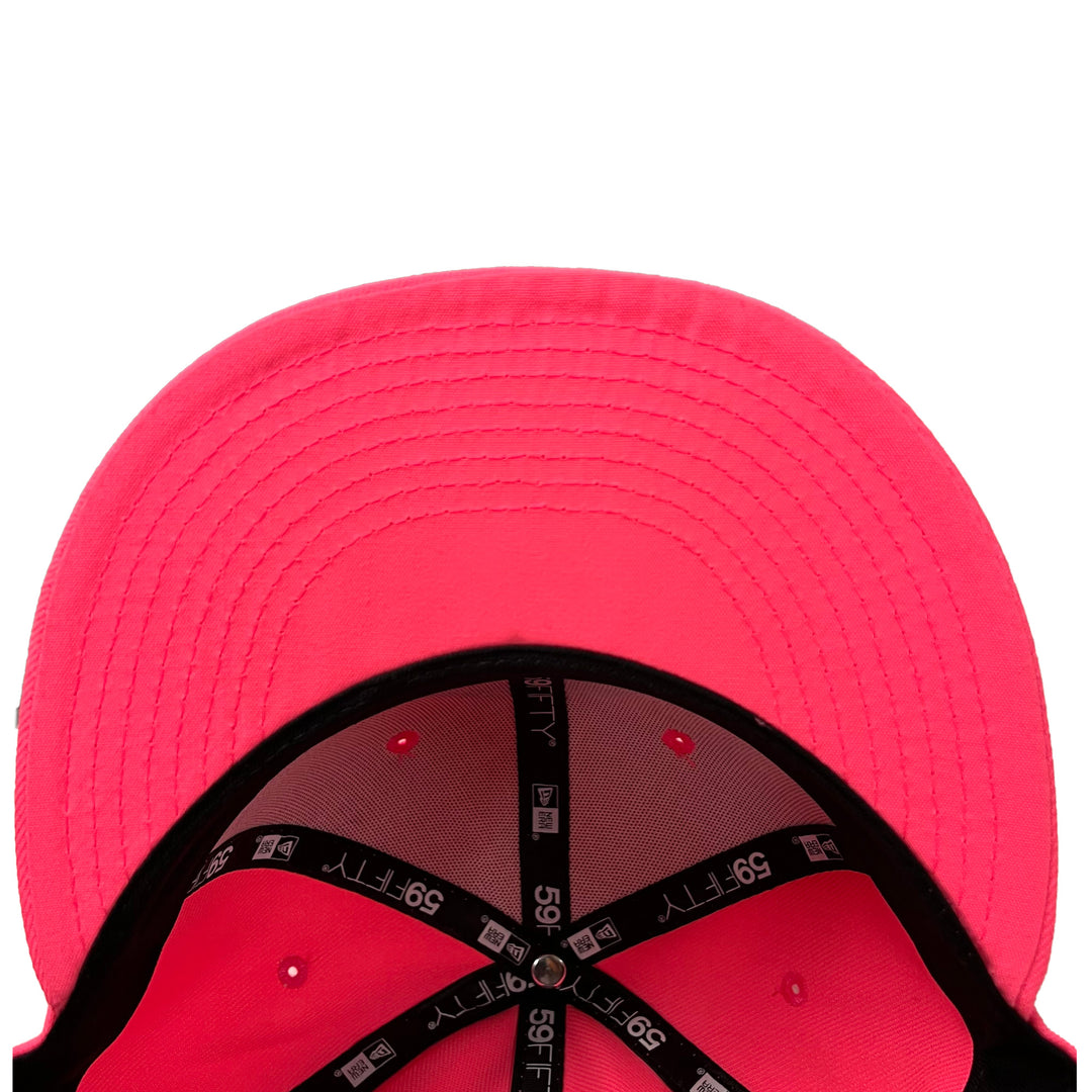 Edmonton Oilers New Era Neon Pink Glow 59FIFTY Fitted Logo Hat