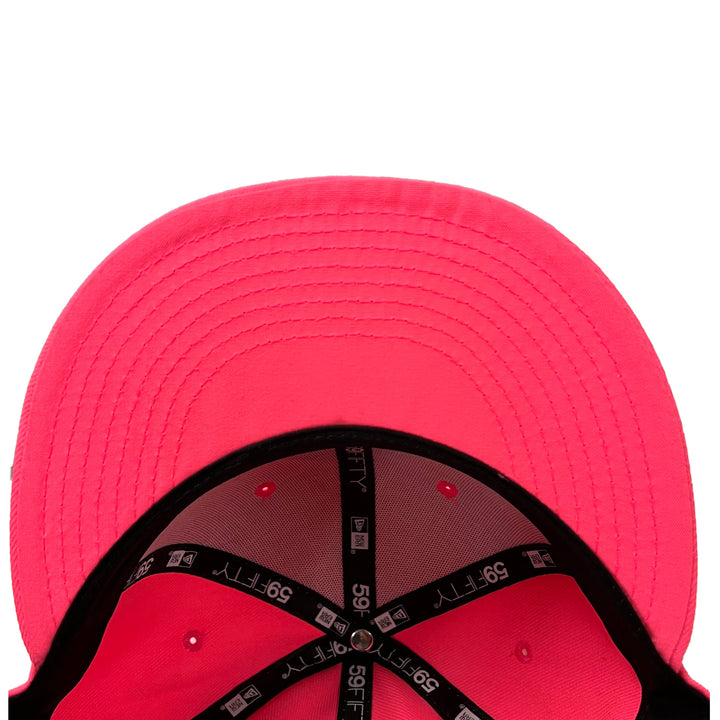 Edmonton Oilers New Era Neon Pink Glow 59FIFTY Fitted Logo Hat