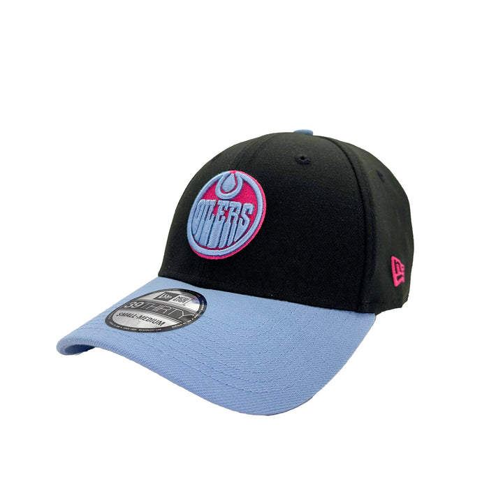 Edmonton Oilers New Era Black & Blue Sour Candy 39THIRTY Flex Hat