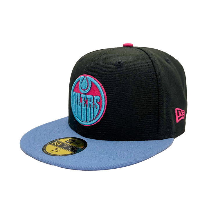 Edmonton Oilers New Era Black & Blue Sour Candy 59FIFTY Fitted Hat