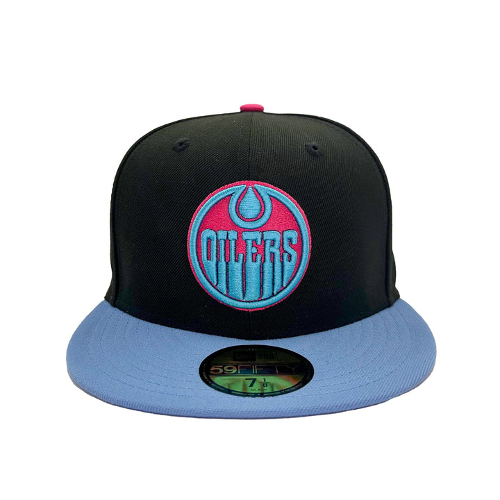 Edmonton Oilers New Era Black & Blue Sour Candy 59FIFTY Fitted Hat