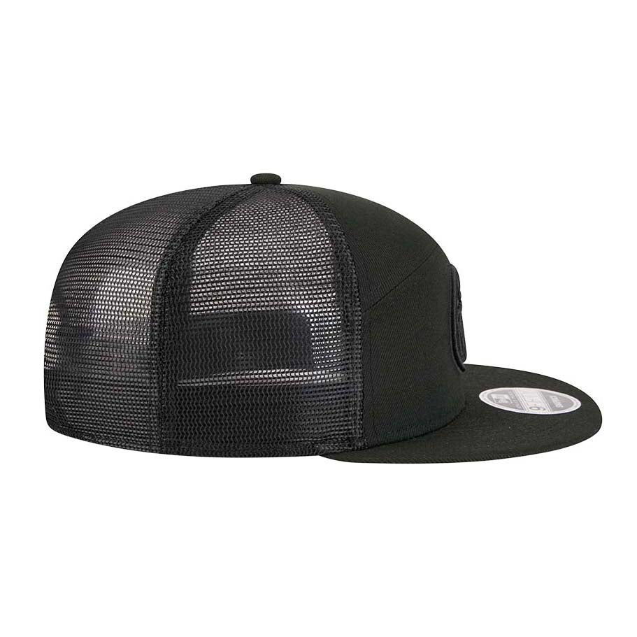 Edmonton Oilers New Era Split Panel Black Tonal 9FIFTY Mesh Snapback Hat