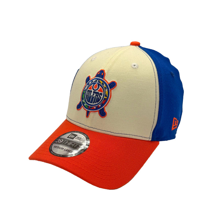 Edmonton Oilers New Era Tricolour Turtle Island 39THIRTY Flex Hat