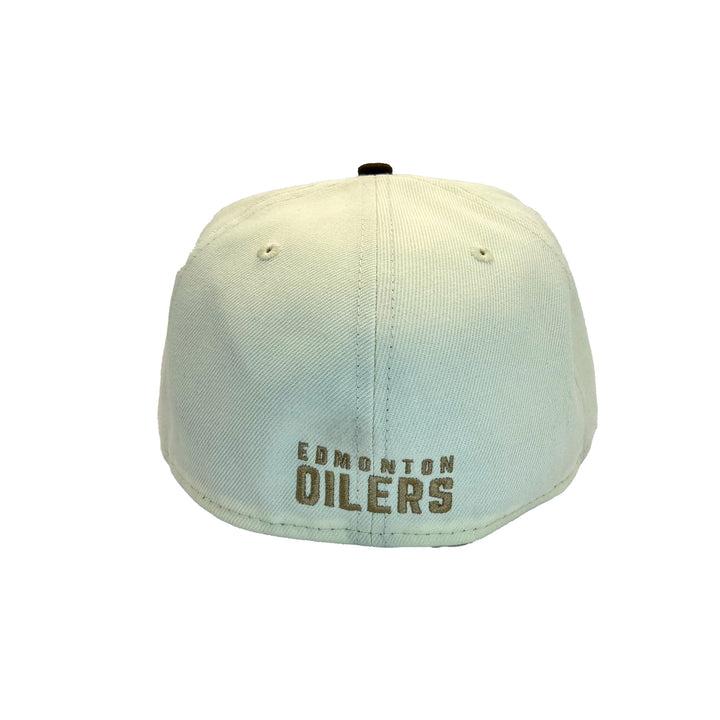Edmonton Oilers New Era White & Brown White Chocolate 59FIFTY Fitted Hat