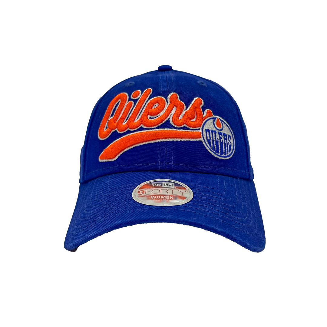 Edmonton Oilers Women's New Era Blue Cheer 9FORTY Snapback Hat
