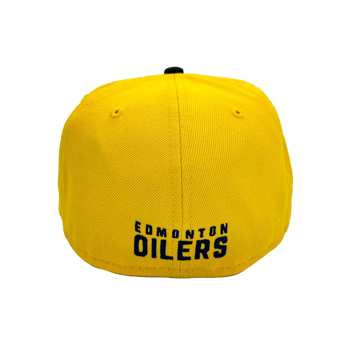 Edmonton Oilers New Era Yellow & Navy City Collection 59FIFTY Fitted Hat