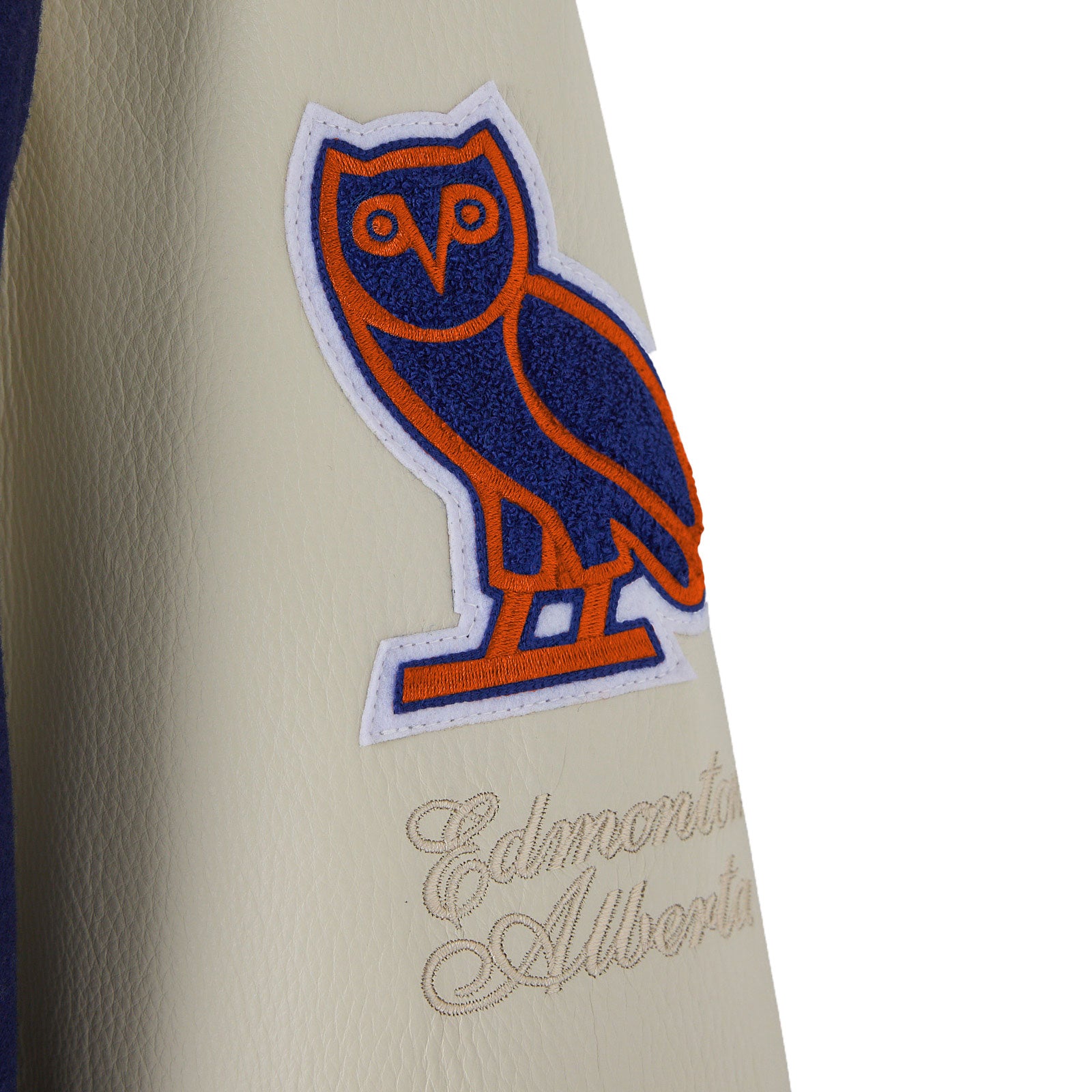 Edmonton Oilers October's Very Own OVO x NHL Blue Varsity Jacket