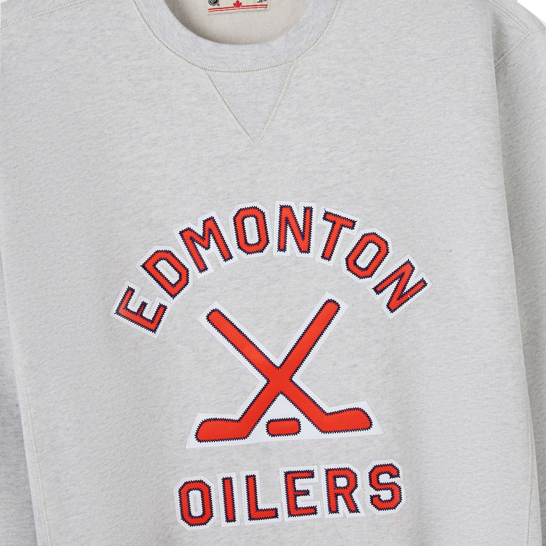 Edmonton Oilers October's Very Own OVO x NHL Grey Crewneck Sweatshirt