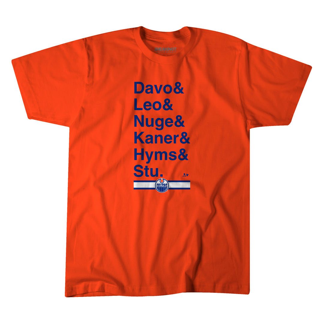 Edmonton Oilers “Team Nickname” Orange T-Shirt