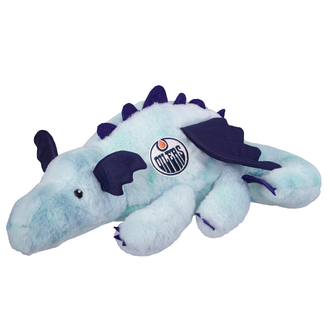 Edmonton Oilers 18" Pastel Blue Lazy Dragon Plushie Toy