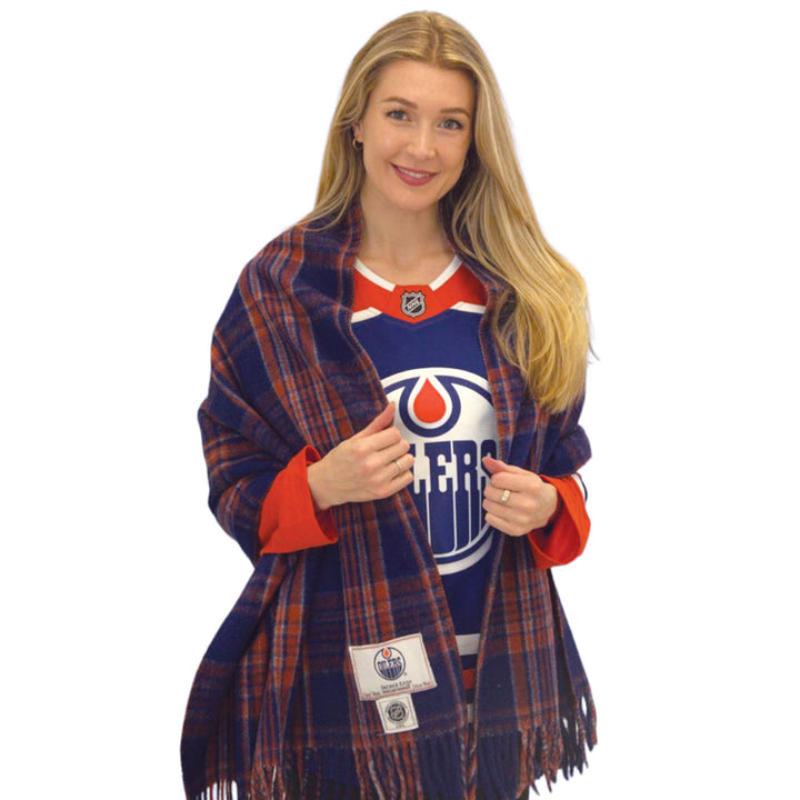 Edmonton Oilers Patrick King 69″x 31″ Stadium Wool Blanket