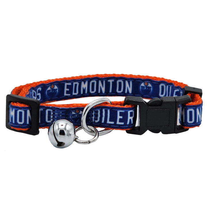 Edmonton Oilers Pets First Blue Satin Cat Collar