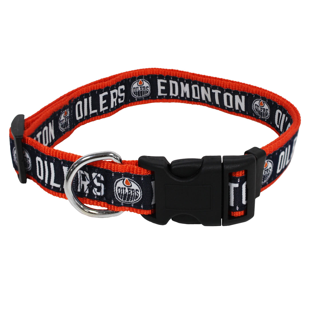 Edmonton Oilers Pets First Blue & Orange Pet Collar