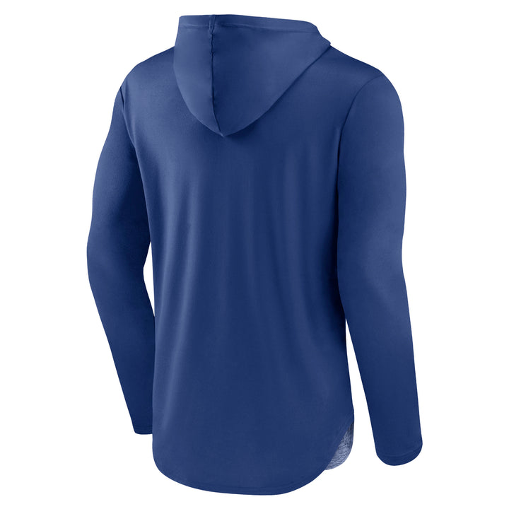 Edmonton Oilers Fanatics Cobalt Blue Podium Pullover Hooded Tech Shirt