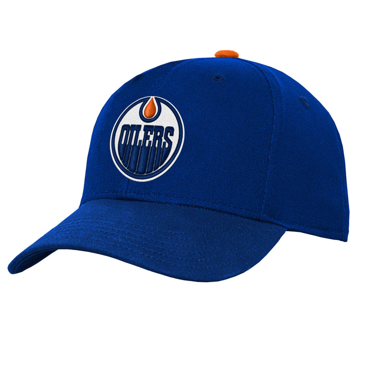 Edmonton Oilers Youth Outerstuff Precurved Blue Snapback Hat