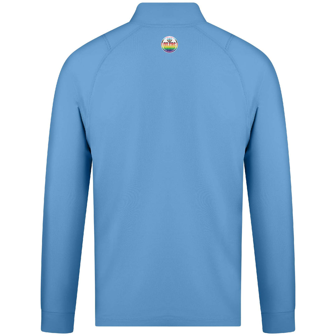 Edmonton Oilers Levelwear Pride Theory Sky Blue Half-Zip Sweatshirt