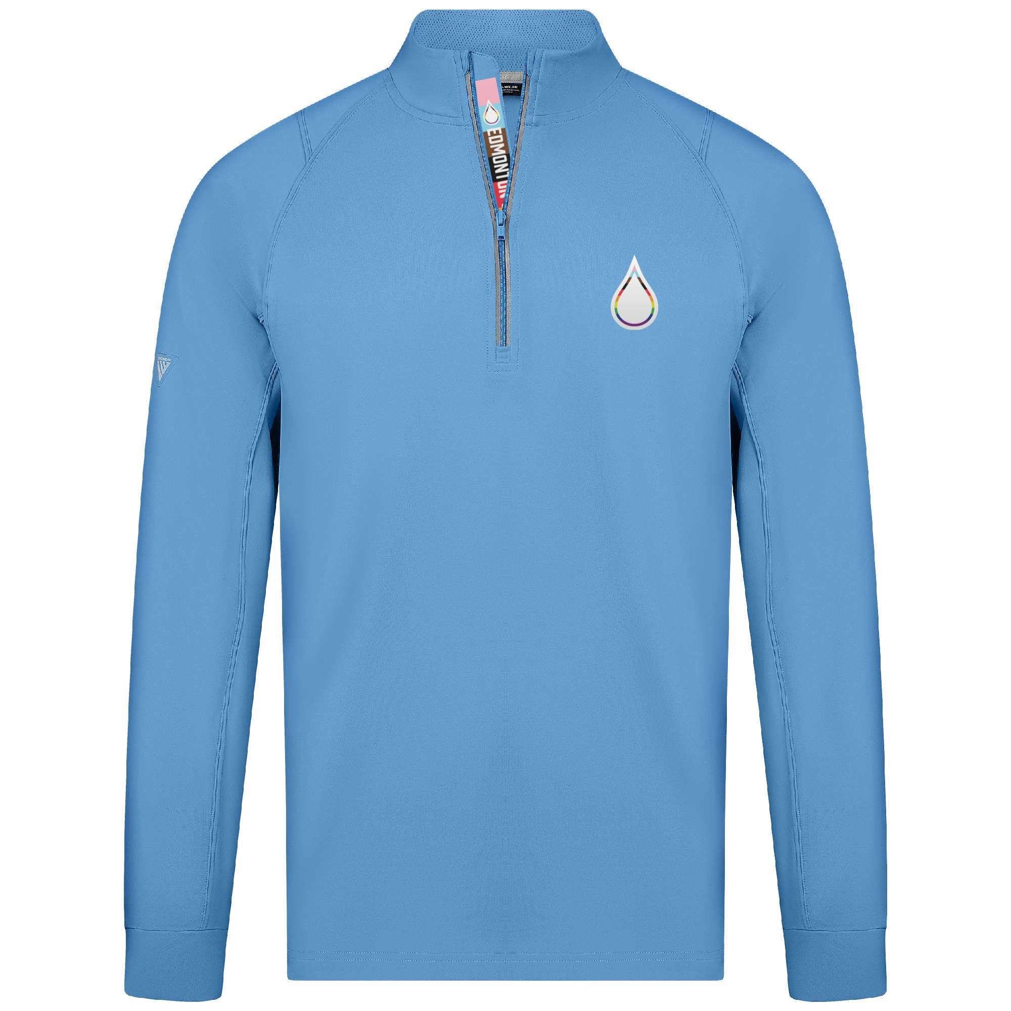 Baby blue half zip sweatshirt shop