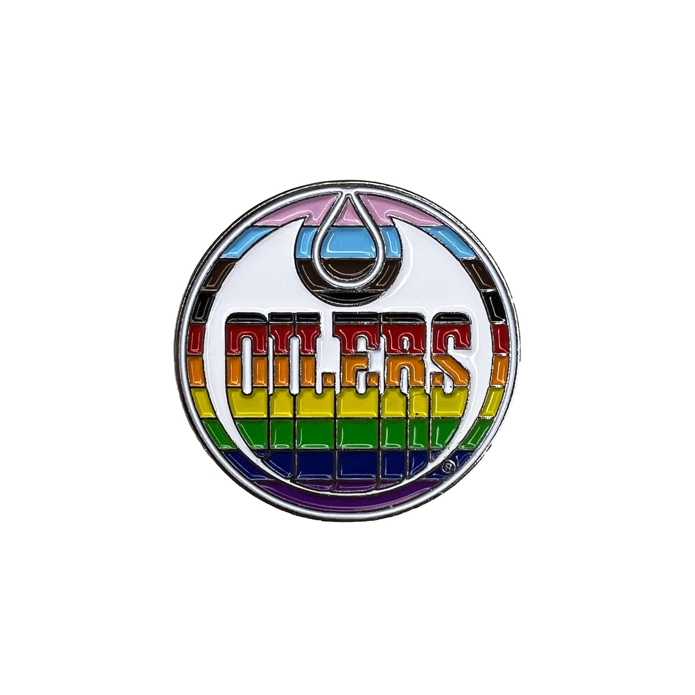 Edmonton Oilers Pride Logo 1.5" Lapel Pin