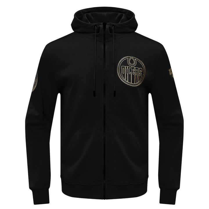 Edmonton Oilers Pro Standard Black & Gold Full-Zip Hoodie