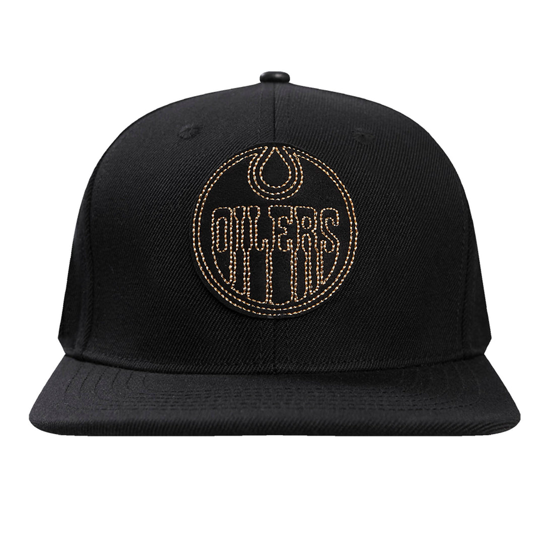 Edmonton Oilers Pro Standard Black & Gold Wool Snapback Hat