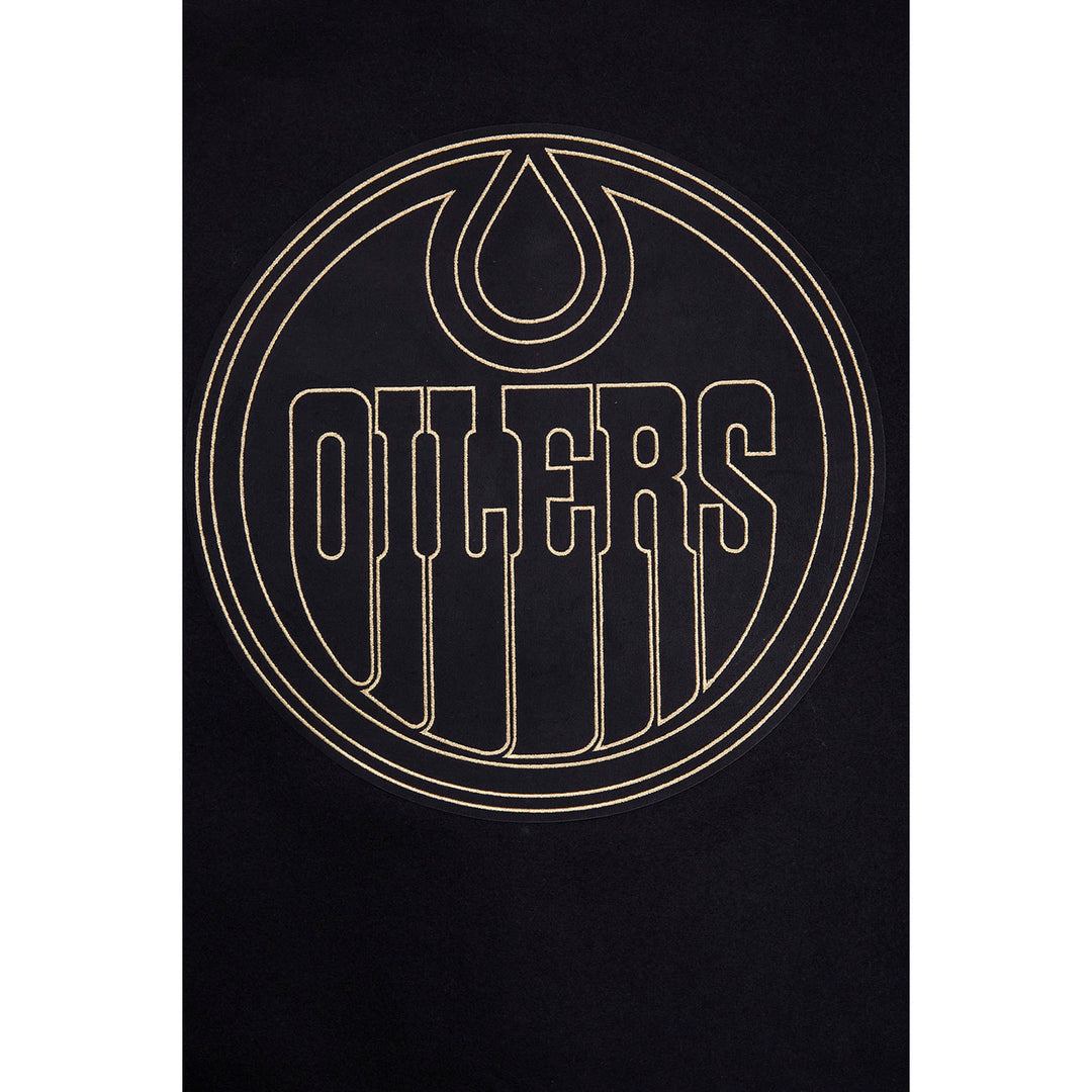 Edmonton Oilers Pro Standard Black & Gold Wool Varsity Jacket