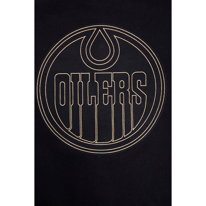 Edmonton Oilers Pro Standard Black & Gold Wool Varsity Jacket