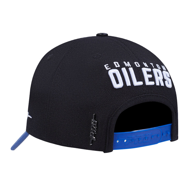 Edmonton Oilers Pro Standard Black & Blue Pick Stitch Snapback Hat