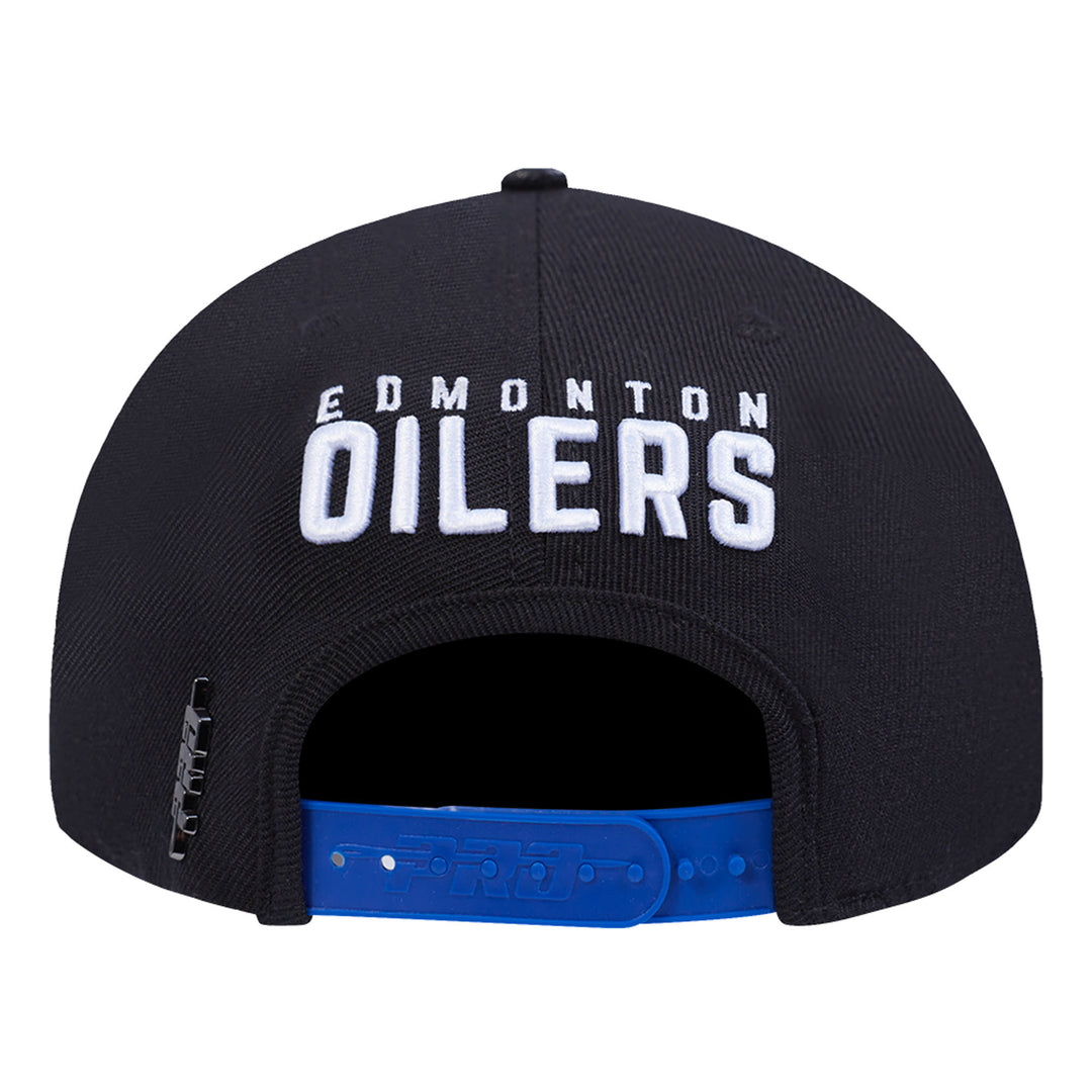 Edmonton Oilers Pro Standard Black & Blue Pick Stitch Snapback Hat
