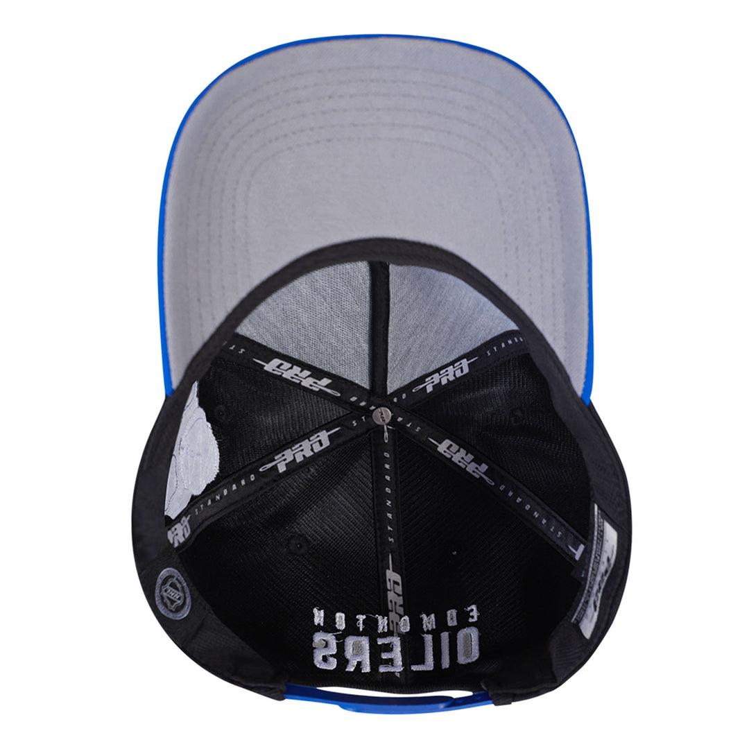 Edmonton Oilers Pro Standard Black & Blue Pick Stitch Snapback Hat