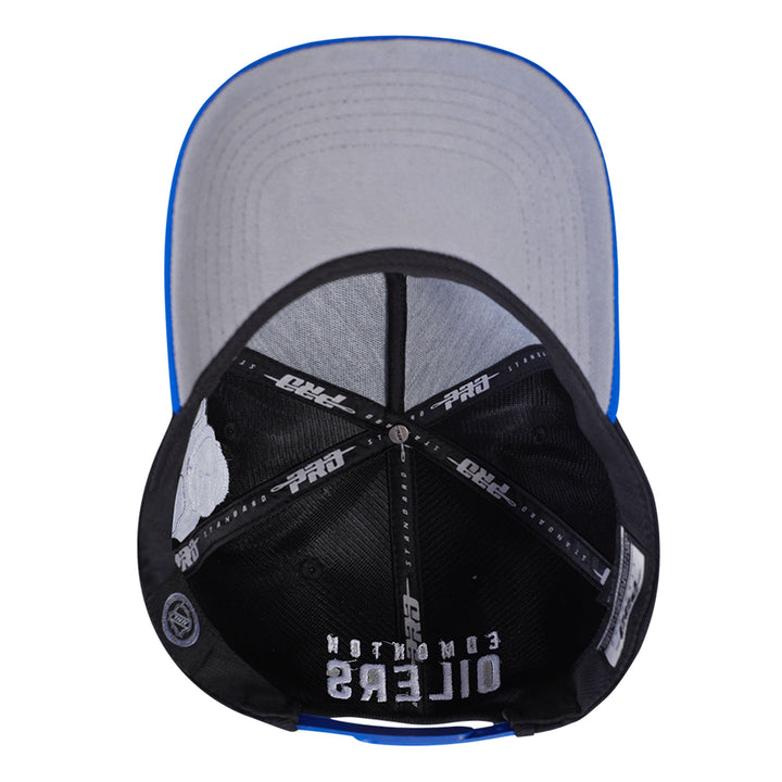 Edmonton Oilers Pro Standard Black & Blue Pick Stitch Snapback Hat
