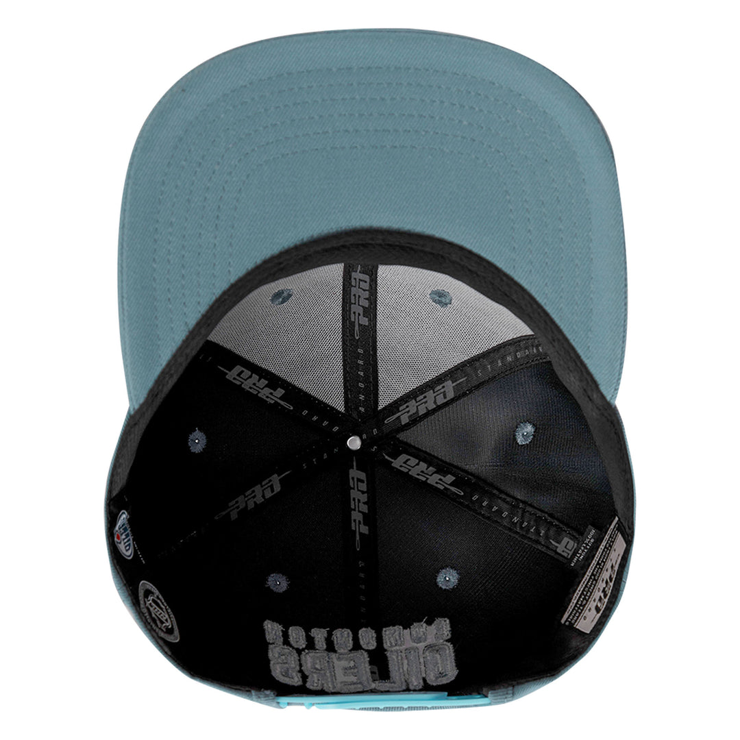 Edmonton Oilers Pro Standard Neutrals Steel Blue Wool Snapback Hat
